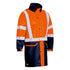 Bisley The Taped Stretch PU Rain Coat | Hi Vis | Mens Orange/Navy Coats & Jackets