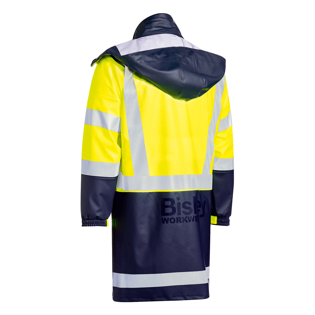 Bisley The Taped Stretch PU Rain Coat | Hi Vis | Mens Coats & Jackets