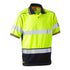 Bisley The Hi Vis Polyester Mesh Taped Polo | Short Sleeve | Mens Yellow/Navy Shirts & Tops