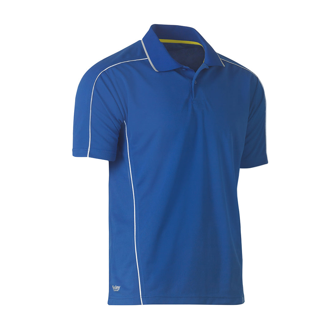 Bisley The Cool Mesh Polo | Reflective Piping | Mens Blue Shirts & Tops