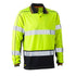 Bisley The Hi Vis Taped Polyester Mesh Polo | Long Sleeve | Mens Yellow/Navy Shirts & Tops