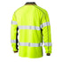 Bisley The Hi Vis Taped Polyester Mesh Polo | Long Sleeve | Mens Shirts & Tops