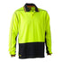 Bisley The Hi Vis Polyester Mesh Polo | Long Sleeve | Mens Yellow/Navy Shirts & Tops
