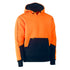 Bisley The Fleece Hoodie Pullover | Hi Vis | Mens Orange/Navy Outerwear