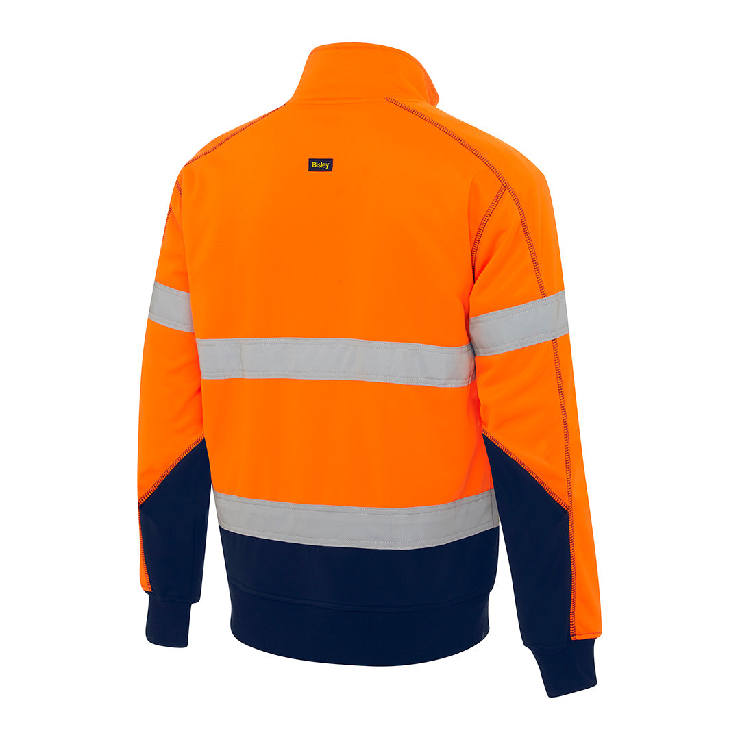 Bisley The Taped 1/4 zip Fleece Pullover | Hi Vis | Mens Outerwear
