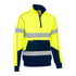 Bisley The Taped 1/4 zip Fleece Pullover | Hi Vis | Mens Yellow/Navy Outerwear