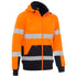 Bisley The Taped Zip Fleece Hoodie | Hi Vis | Mens Orange/Navy Outerwear