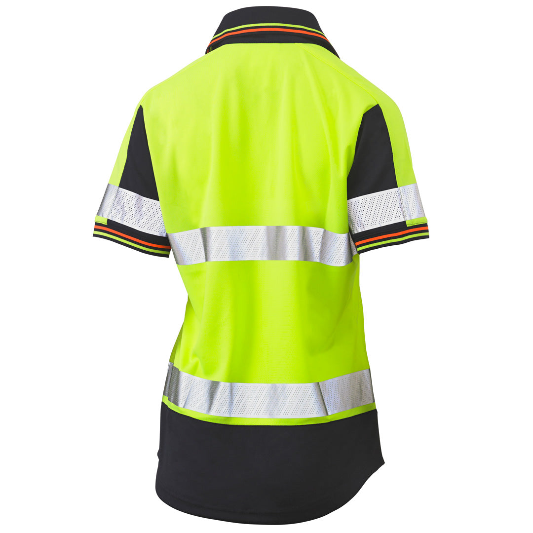 Bisley The Two Tone Taped Hi Vis Polo | Short Sleeve | Ladies Shirts & Tops