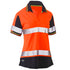 Bisley The Two Tone Taped Hi Vis Polo | Short Sleeve | Ladies Orange Shirts & Tops