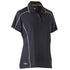 Bisley The Cool Mesh Reflective Polo | Ladies Charcoal Shirts & Tops