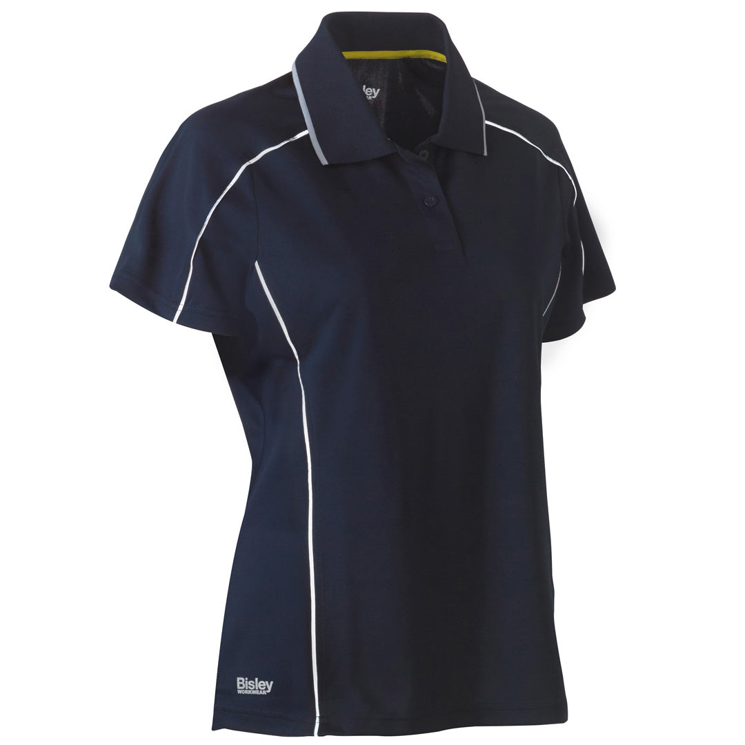 Bisley The Cool Mesh Reflective Polo | Ladies Navy Shirts & Tops
