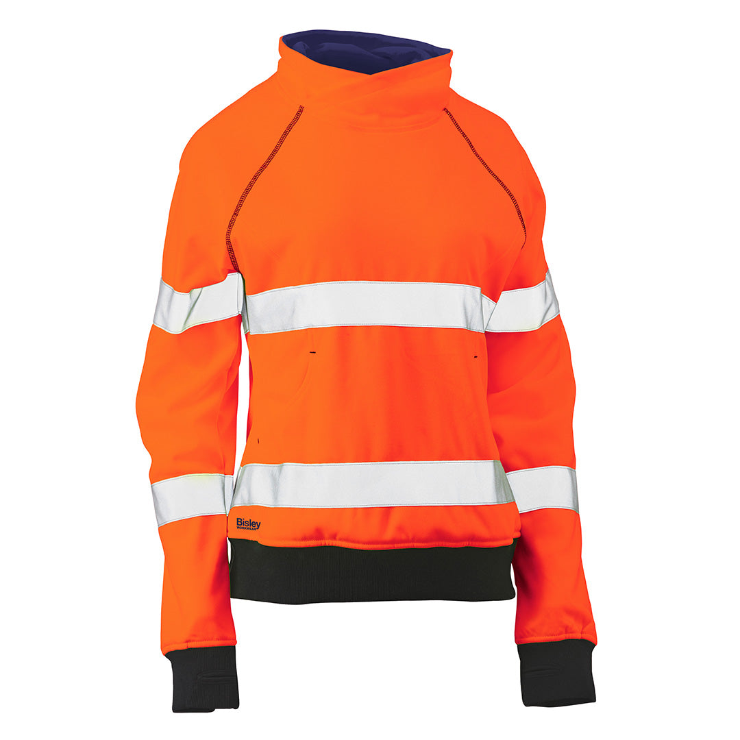 Bisley The Taped Hi Vis Fleece Jumper | Ladies Orange Outerwear