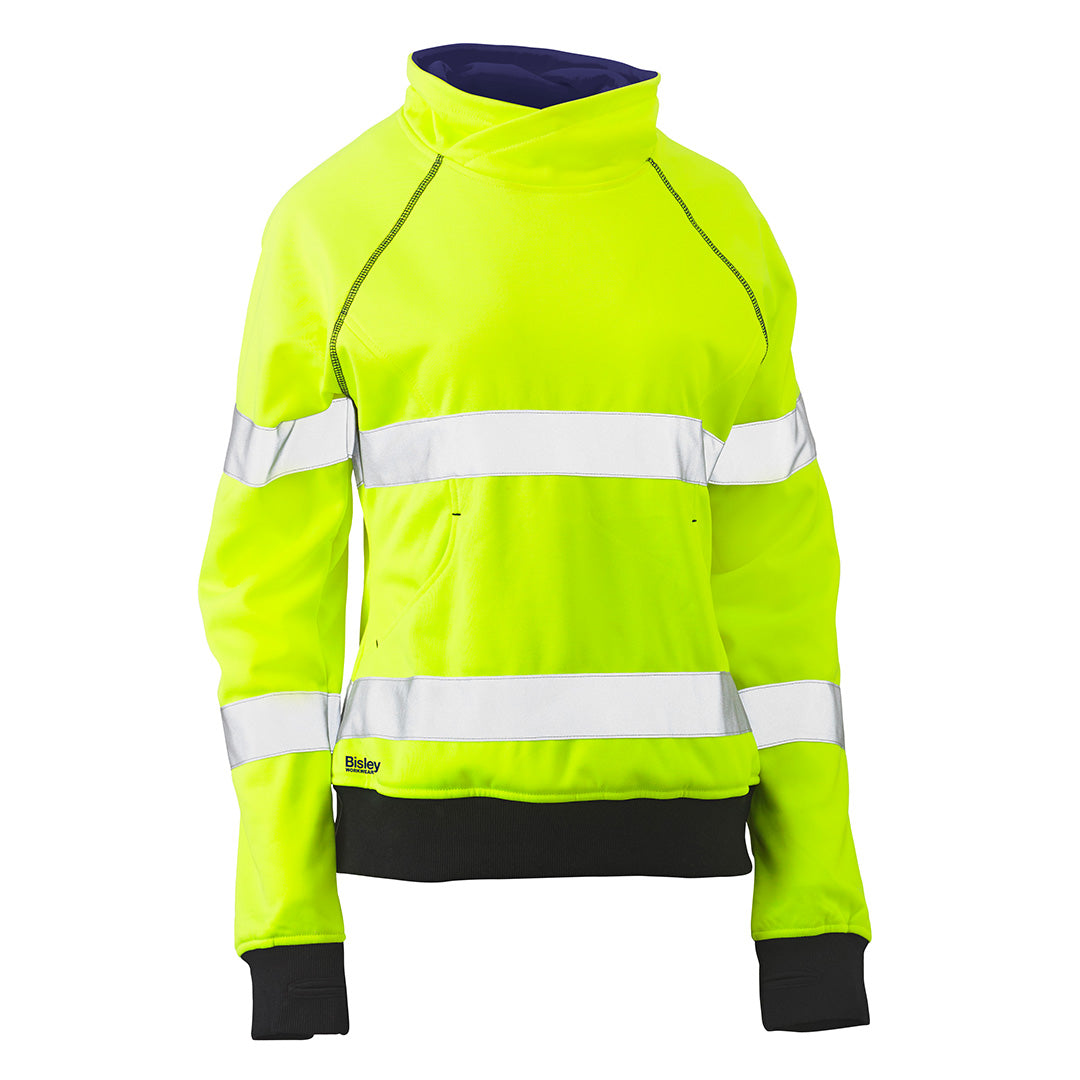 Bisley The Taped Hi Vis Fleece Jumper | Ladies Hi Vis Yellow Outerwear