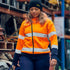 Bisley The Taped Hi Vis Fleece Zip Hoodie | Ladies Outerwear