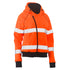 Bisley The Taped Hi Vis Fleece Zip Hoodie | Ladies Hi Vis Orange Outerwear