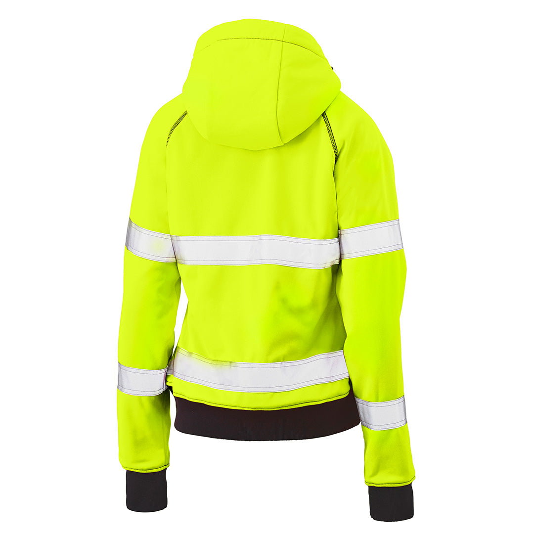 Bisley The Taped Hi Vis Fleece Zip Hoodie | Ladies Outerwear