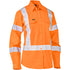 Bisley The Hi Vis X Taped Shirt | Day Night | Long Sleeve | Ladies Orange Shirts & Tops