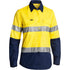 Bisley The X Flow Hi Vis Drill Shirt | Day Night | Long Sleeve | Ladies Yellow/Navy Shirts & Tops