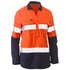 Bisley The V Neck Closed Front Shirt | Day Night | Long Sleeve | Ladies Orange/Navy Shirts & Tops