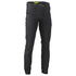 Bisley The Stretch Cotton Drill Cargo Cuffed Pant | Mens Black Pants
