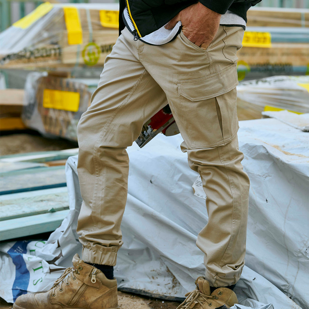 Bisley The Stretch Cotton Drill Cargo Cuffed Pant | Mens Pants