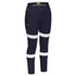 Bisley The Taped Mid Rise Stretch Cotton Pant | Ladies Navy Pants