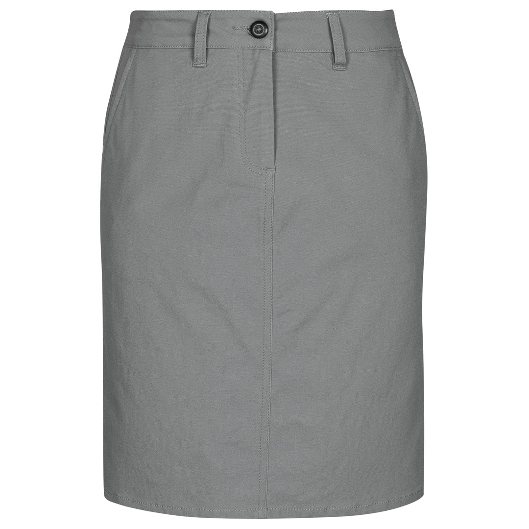 Biz Collection The Lawson Chino | Ladies | Skirt Grey Skirts