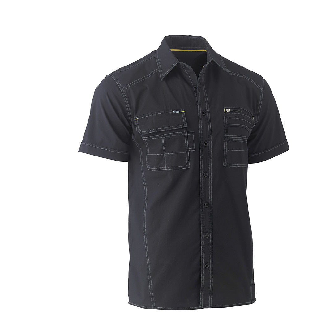 Bisley The Flex and Move Utility Shirt | Short Sleeve | Mens Black Shirts & Tops