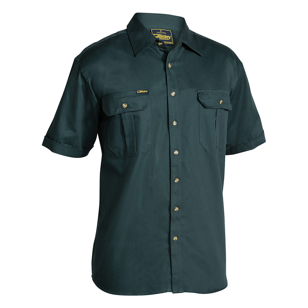 Bisley The Original Cotton Drill Shirt | Short Sleeve | Mens Bottle Shirts & Tops