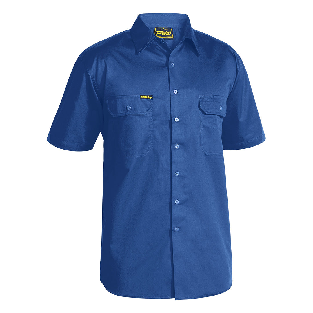 Bisley The Cool Lightweight Drill Shirt | Short Sleeve | Mens Royal Shirts & Tops