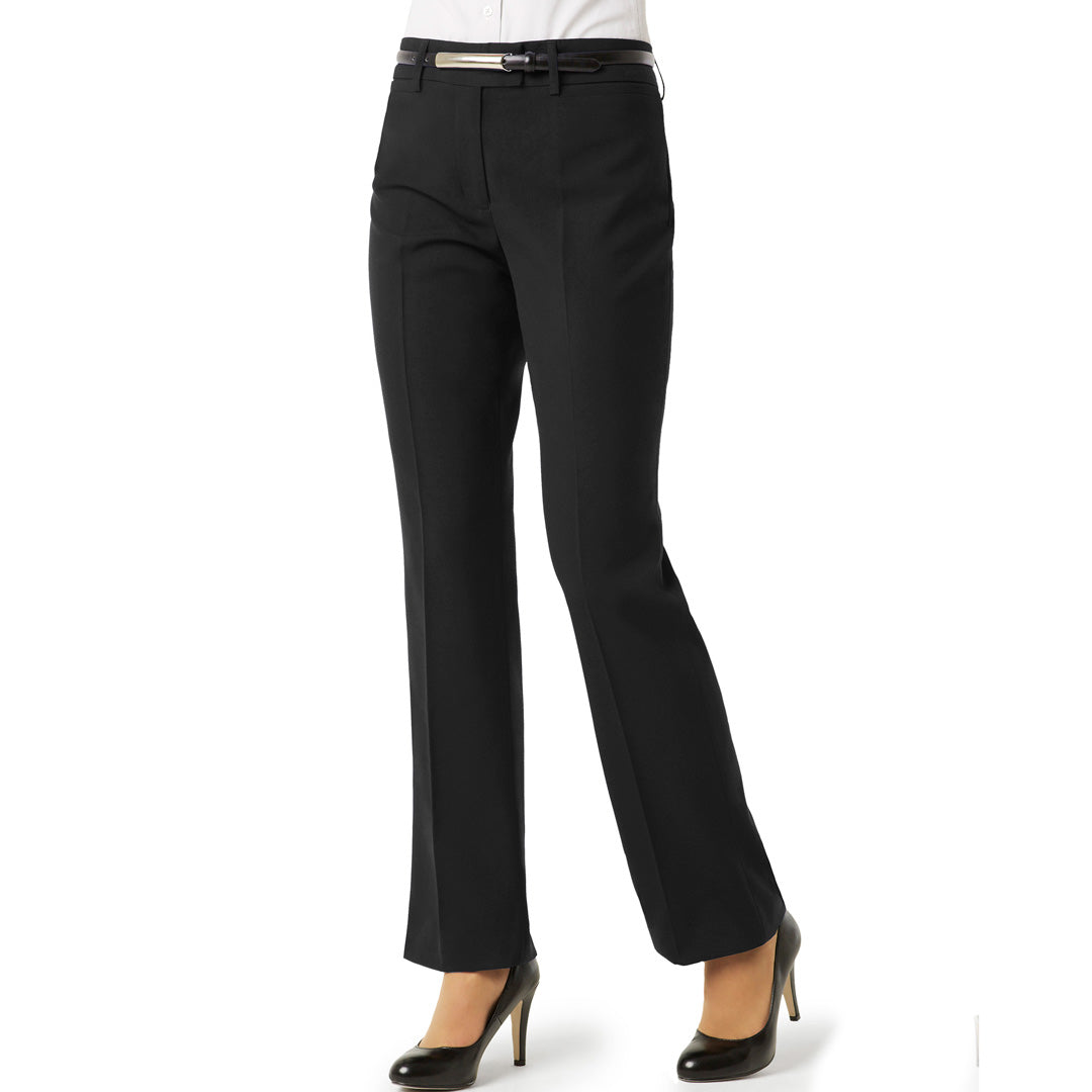 Biz Collection The Classic Flat Pant | Ladies Black Pants