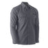 Bisley The Flex and Move Utility Shirt | Long Sleeve | Mens Charcoal Shirts & Tops