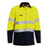 Bisley The Tencate Tecasafe Plus 700 Taped FR Vented Shirt | Hi Vis | Long Sleeve | Mens Yellow/Navy Work Safety Protective Gear