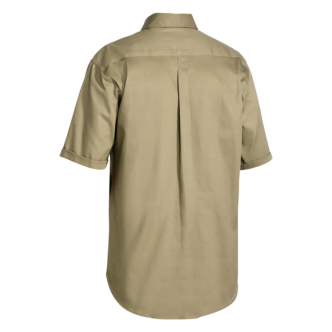 Bisley The Cotton Drill Closed Front Shirt | Short Sleeve | Mens Shirts & Tops