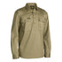 Bisley The Cotton Drill Closed Front Shirt | Long Sleeve | Mens Khaki Shirts & Tops