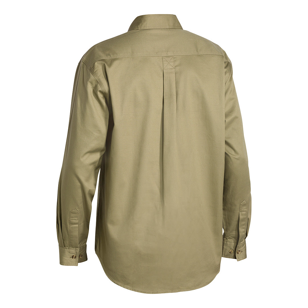 Bisley The Cotton Drill Closed Front Shirt | Long Sleeve | Mens Shirts & Tops