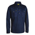 Bisley The Cotton Drill Closed Front Shirt | Long Sleeve | Mens Navy Shirts & Tops