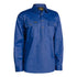 Bisley The Cotton Drill Closed Front Shirt | Long Sleeve | Mens Royal Shirts & Tops