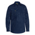 Bisley The Cool Lightweight Closed Front Drill Shirt | Long Sleeve | Mens Navy Shirts & Tops