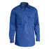 Bisley The Cool Lightweight Closed Front Drill Shirt | Long Sleeve | Mens Royal Shirts & Tops