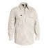 Bisley The Cool Lightweight Closed Front Drill Shirt | Long Sleeve | Mens Sand Shirts & Tops
