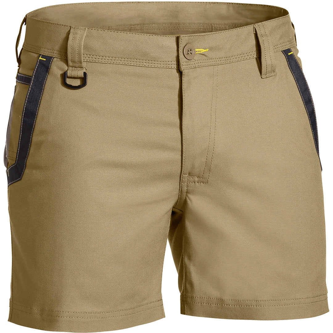 Bisley The Flex and Move Stretch Short | Mens Khaki Shorts
