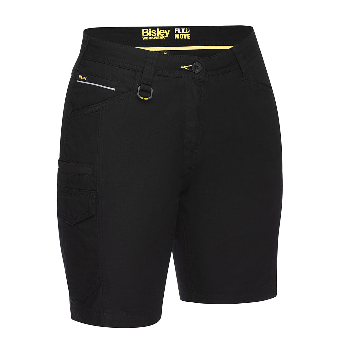 Bisley The Flex and Move Cargo Short | Ladies Black Shorts