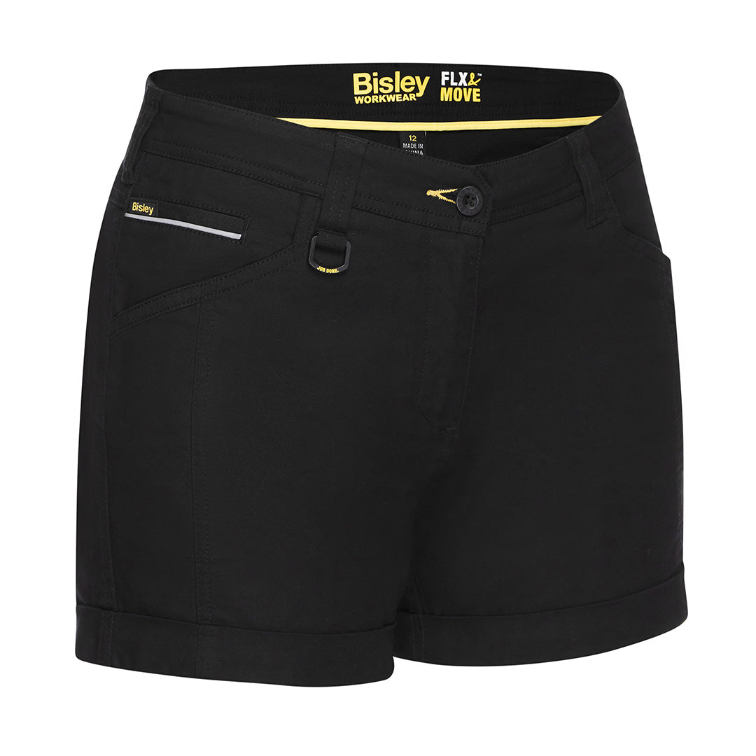 Bisley The Flex and Move Short | Ladies Black Shorts