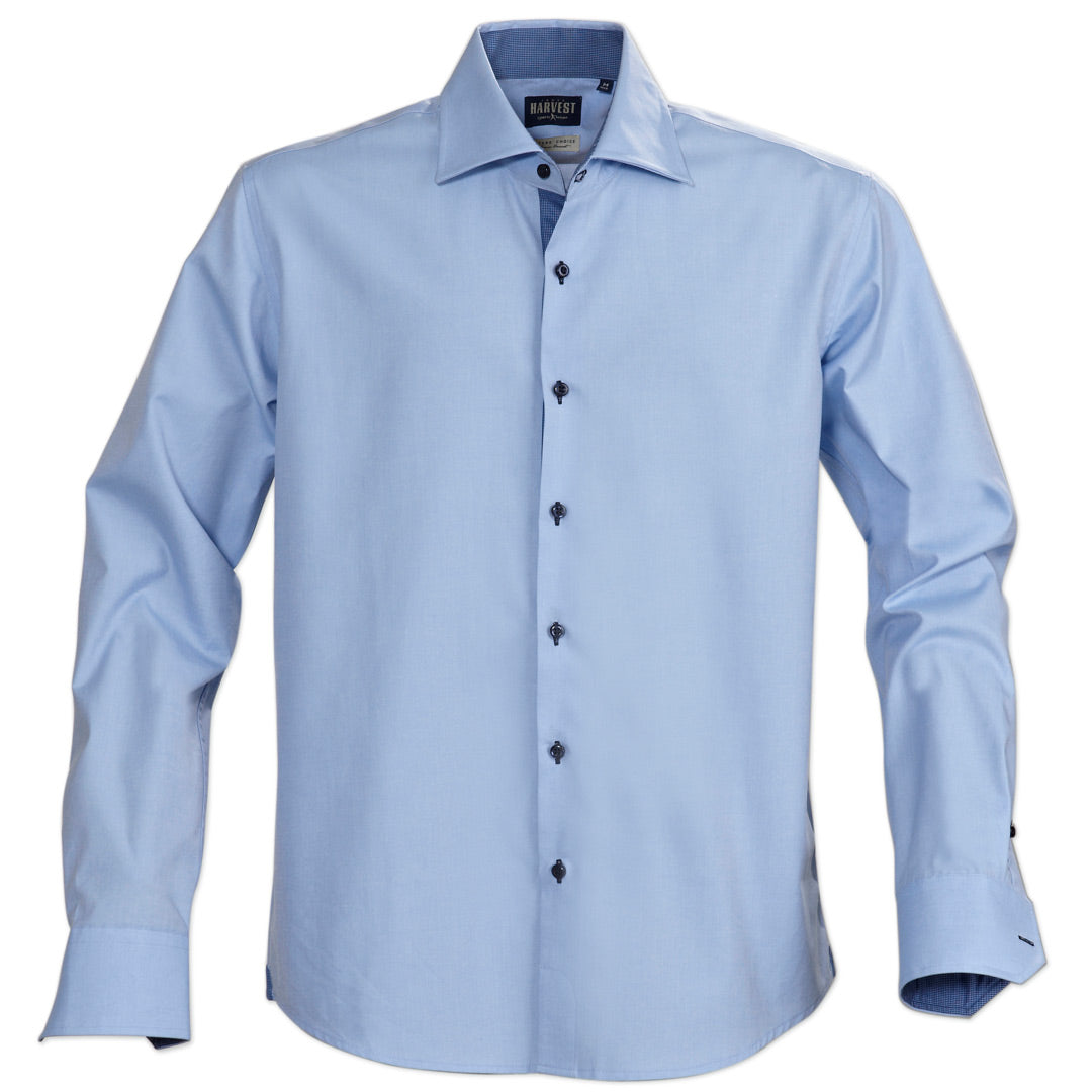 James Harvest The Baltimore Shirt | Mens | Long Sleeve Light Blue Shirts & Tops