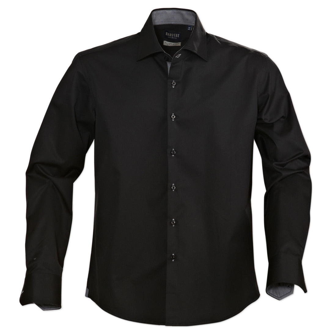 James Harvest The Baltimore Shirt | Mens | Long Sleeve Black Shirts & Tops