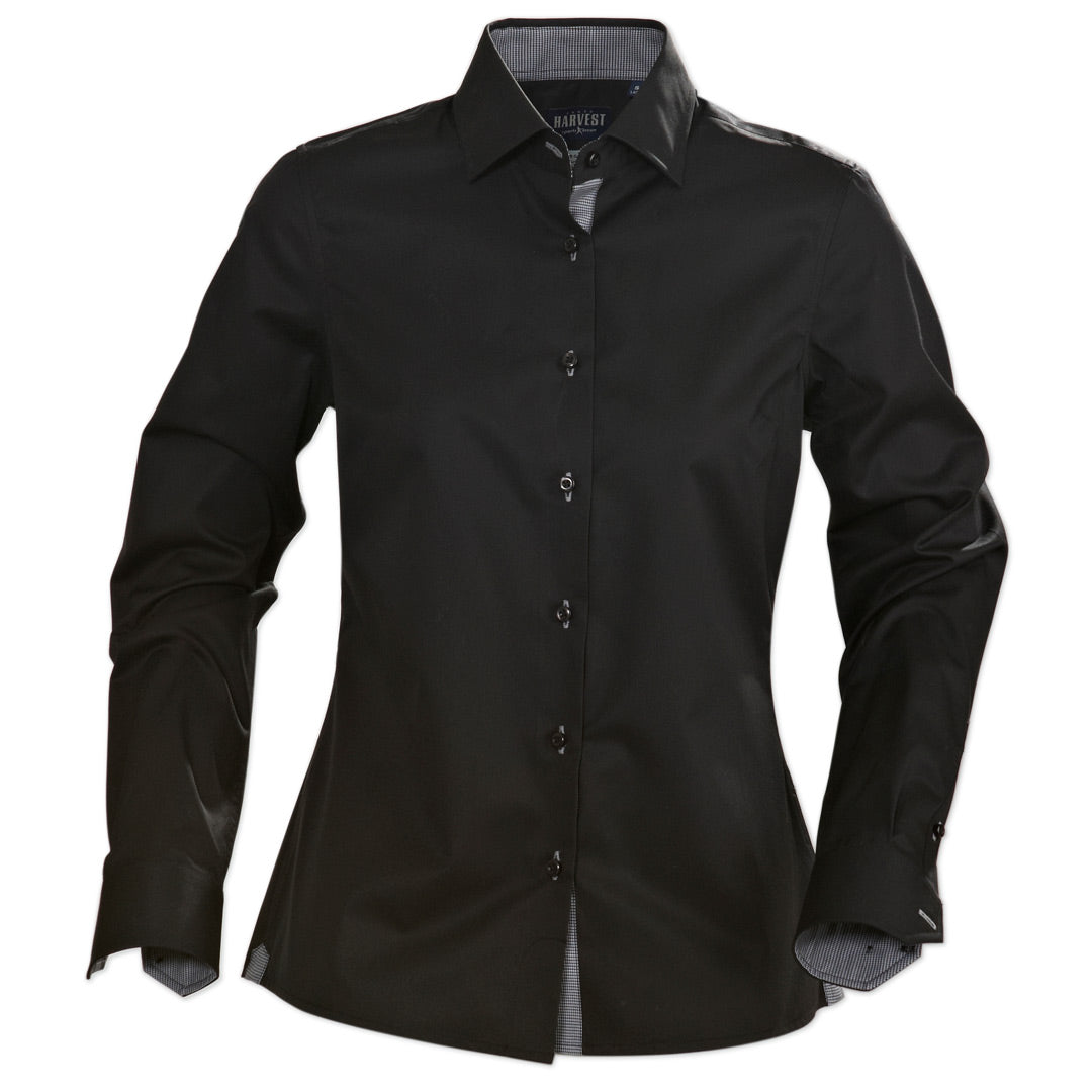 James Harvest The Baltimore Shirt | Ladies | Long Sleeve Black Shirts & Tops