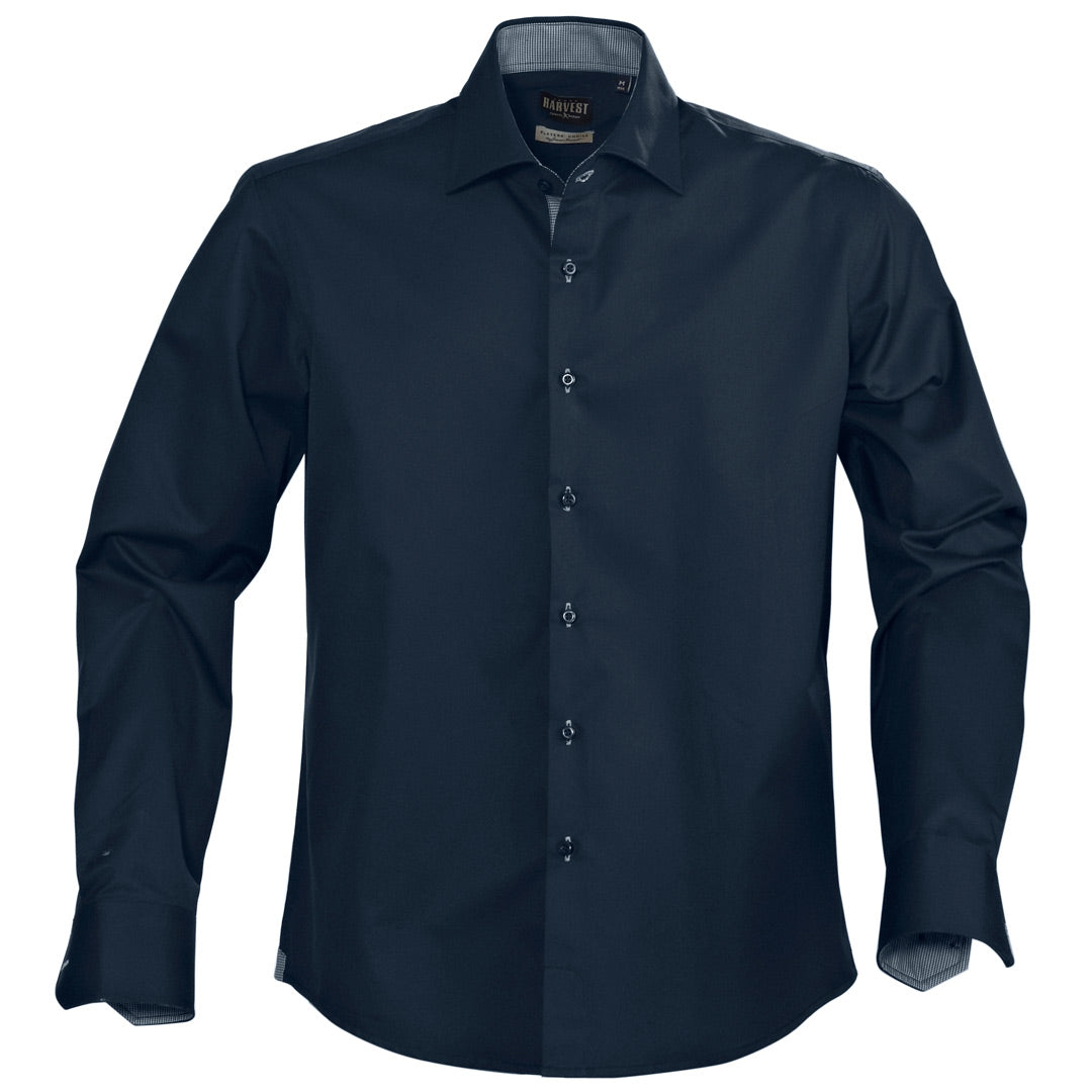 James Harvest The Baltimore Shirt | Mens | Long Sleeve Navy Shirts & Tops