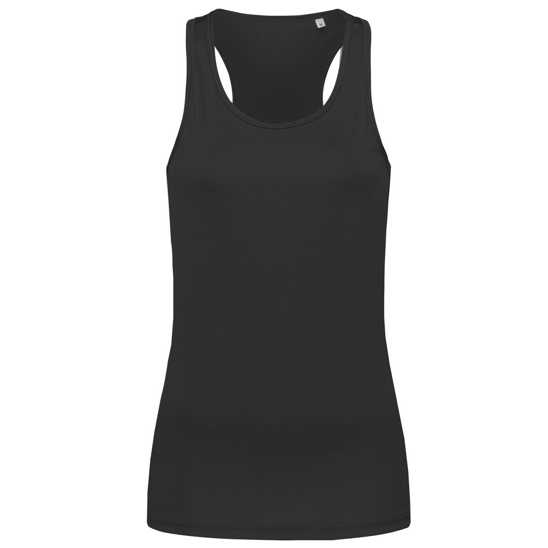 Stedman The Active Sports Singlet | Ladies Black Shirts & Tops