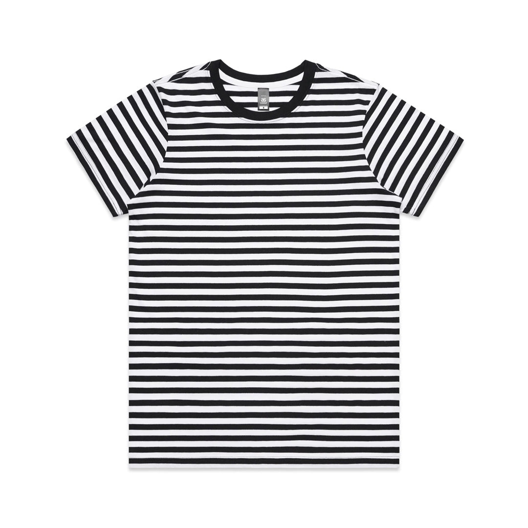 AS Colour The Maple Stripe Tee | Ladies Black/White Shirts & Tops